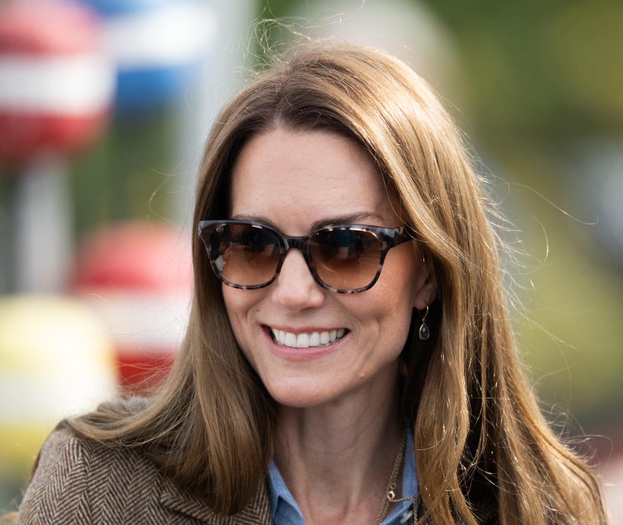 Catherine, Princess of Wales, visiting a market in Tobermory, Scotland.