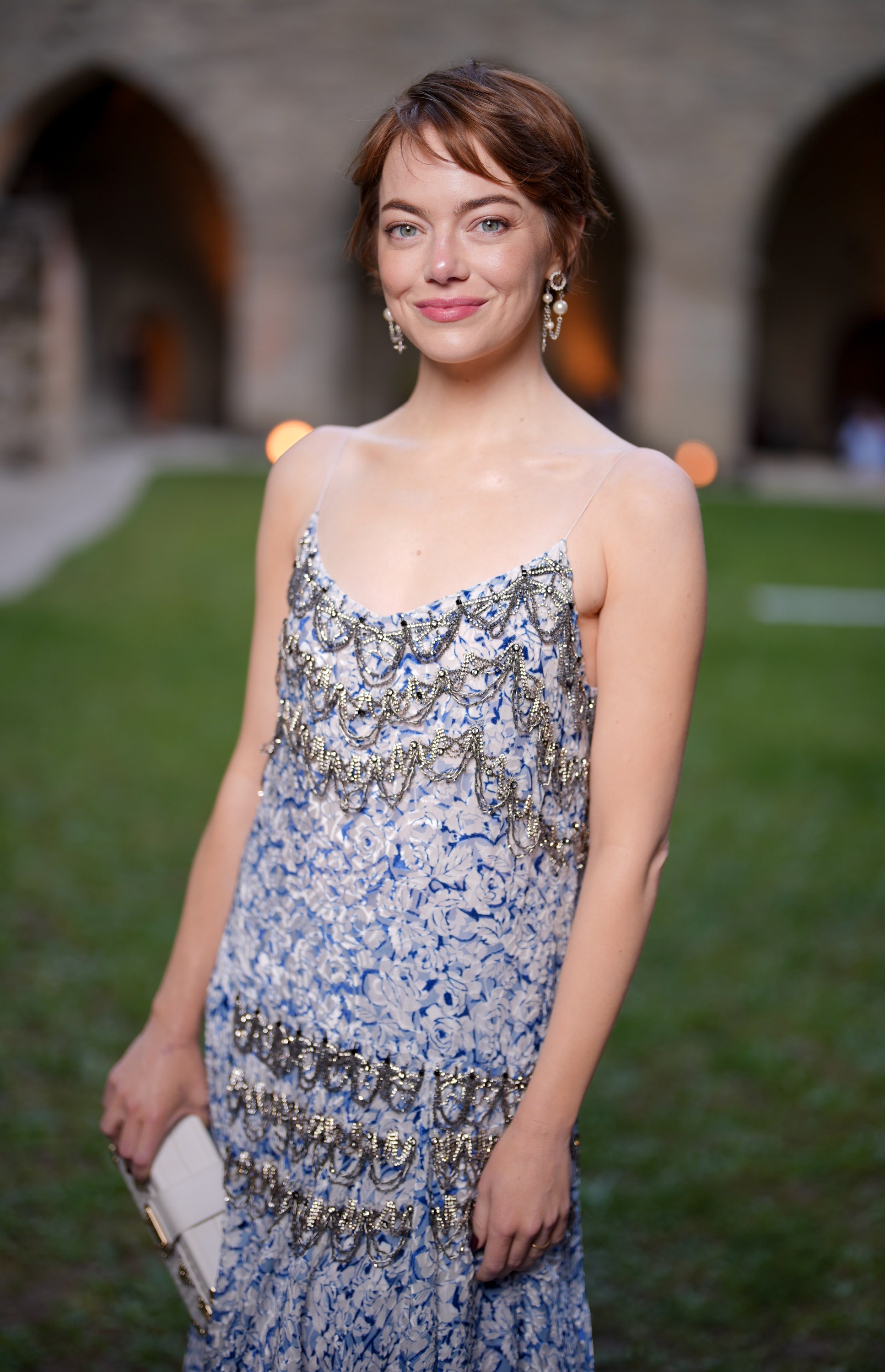 Emma Stone at the Louis Vuitton Cruise 2026 show.