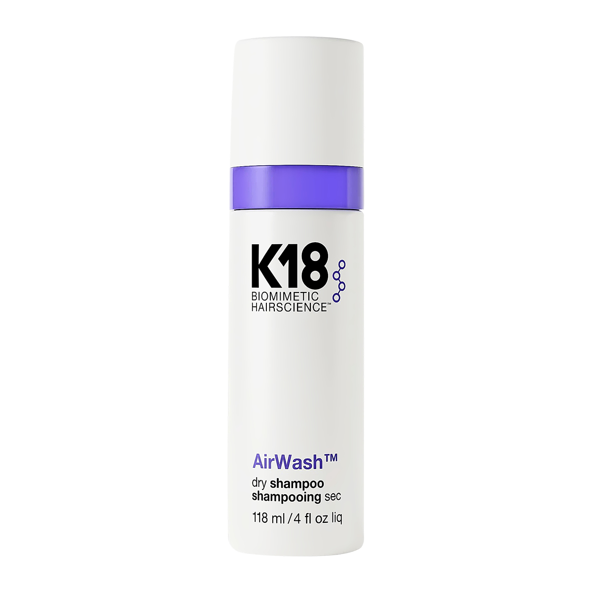 A bottle of airwash dry shampoo.